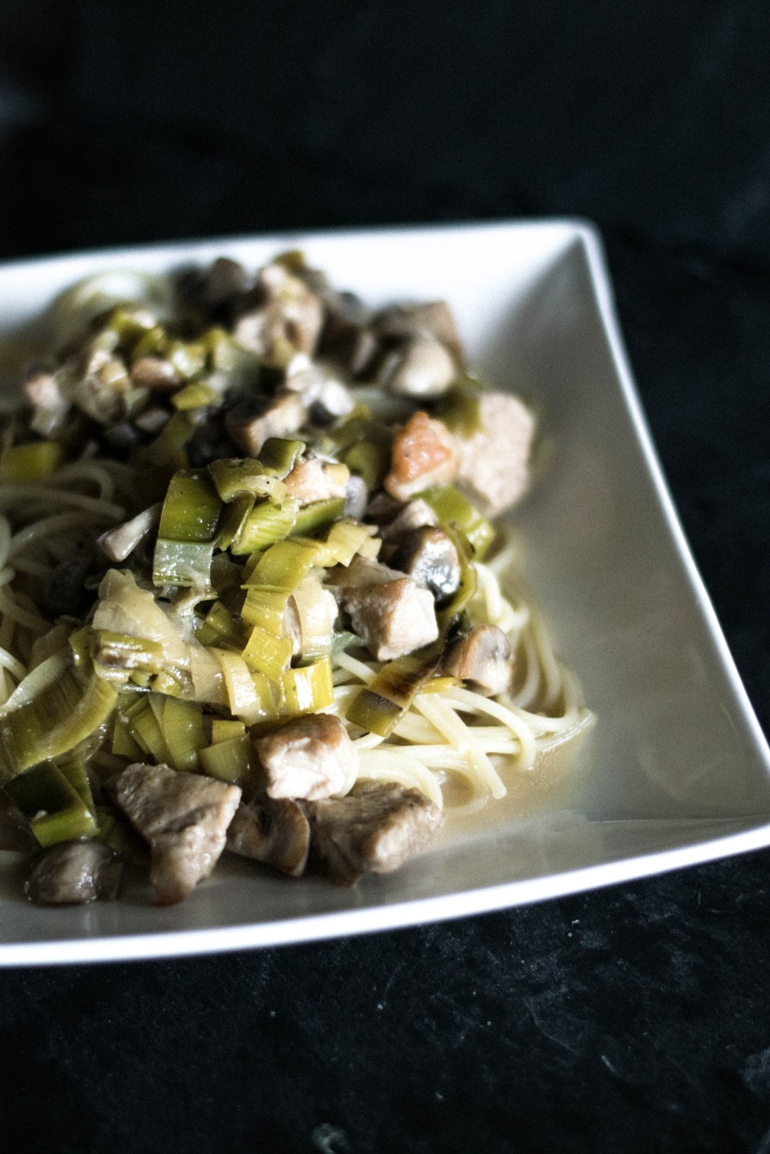 Champignon-Lauch-Pfanne mit Pute