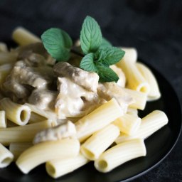 Geschnetzeltes Schweinefilet in Senfsahne